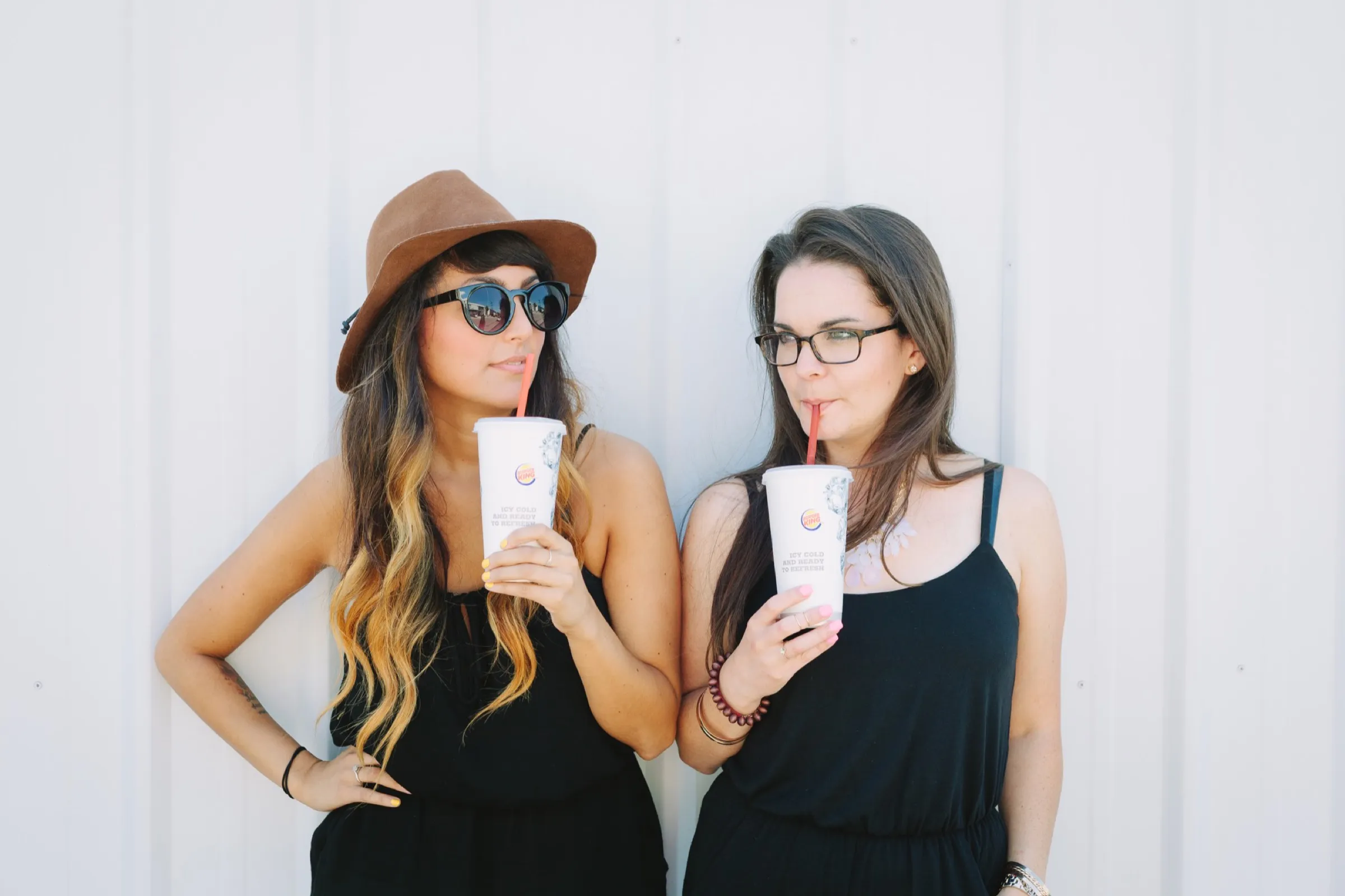 Alex Perry and Bethany Stephens in LA during Yellow Conference burger king