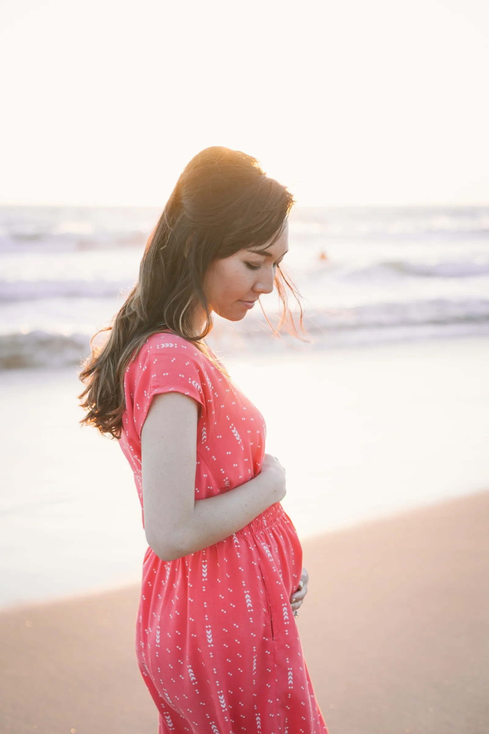 Lauren Zoucha maternity photo LA beach los angeles sunset baby bump